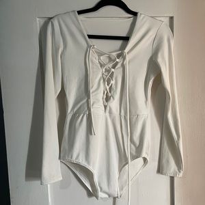 White long sleeve Bodysuit